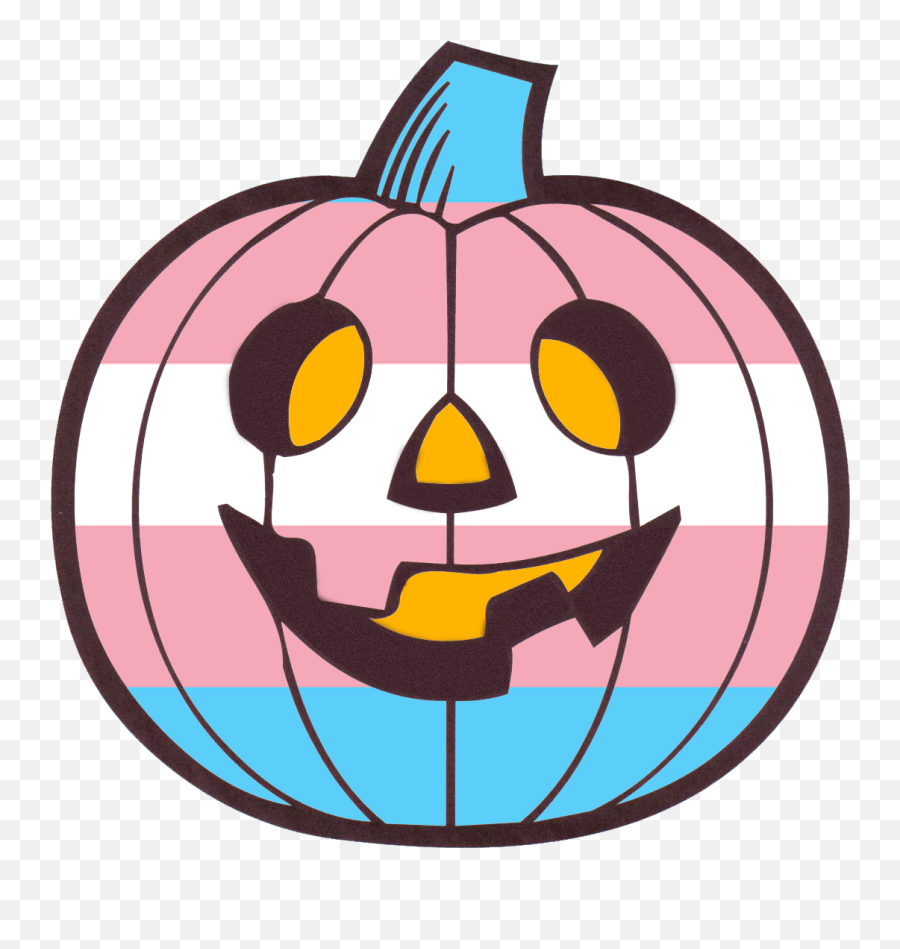I Usually Have A Trans Pride Flag For - Trans Pumpkin Emoji,Pumpkin Emoji