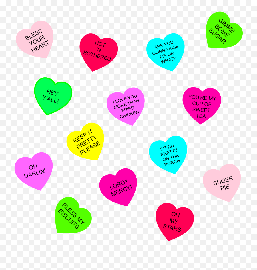 Southern Conversation Hearts Wallpaper - Love Heart Wallpaper Transparent Emoji,Emoji Conversation Hearts