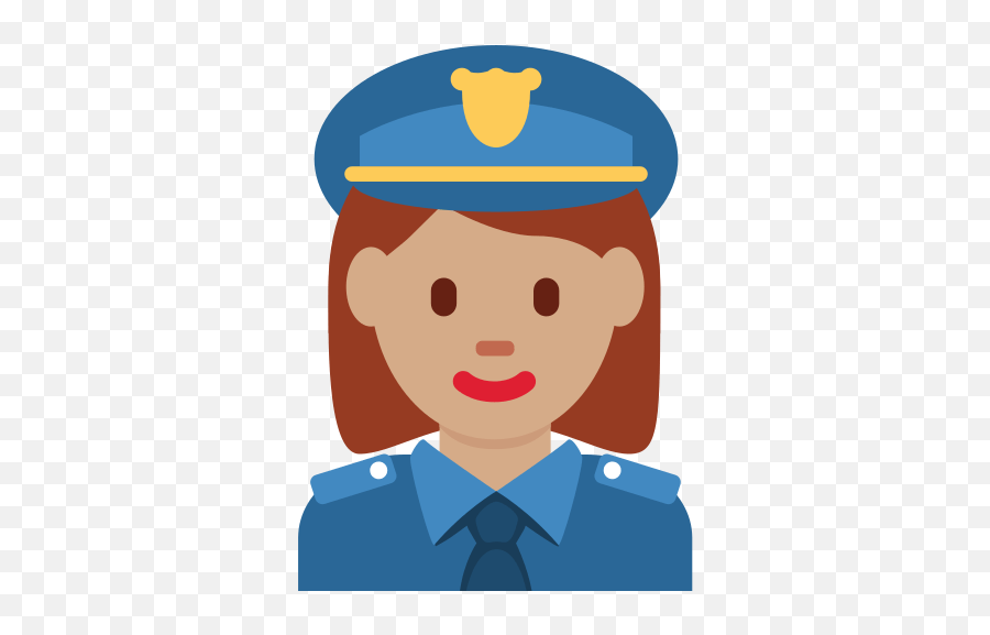 Woman Police Officer Emoji With Medium - Police Officer Black Clipart,Police Officer Emoji