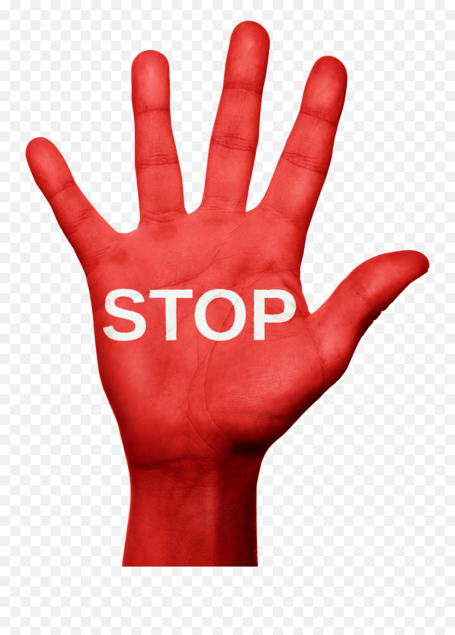 No Stop Negative - Stop Gender Based Violence Hand Emoji,Emotions Are Prohibited