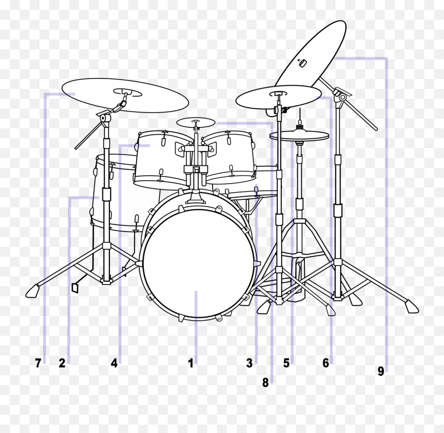 Drum Kit - Drum Set Drawing Emoji,True Human Emotion Drum And Bass