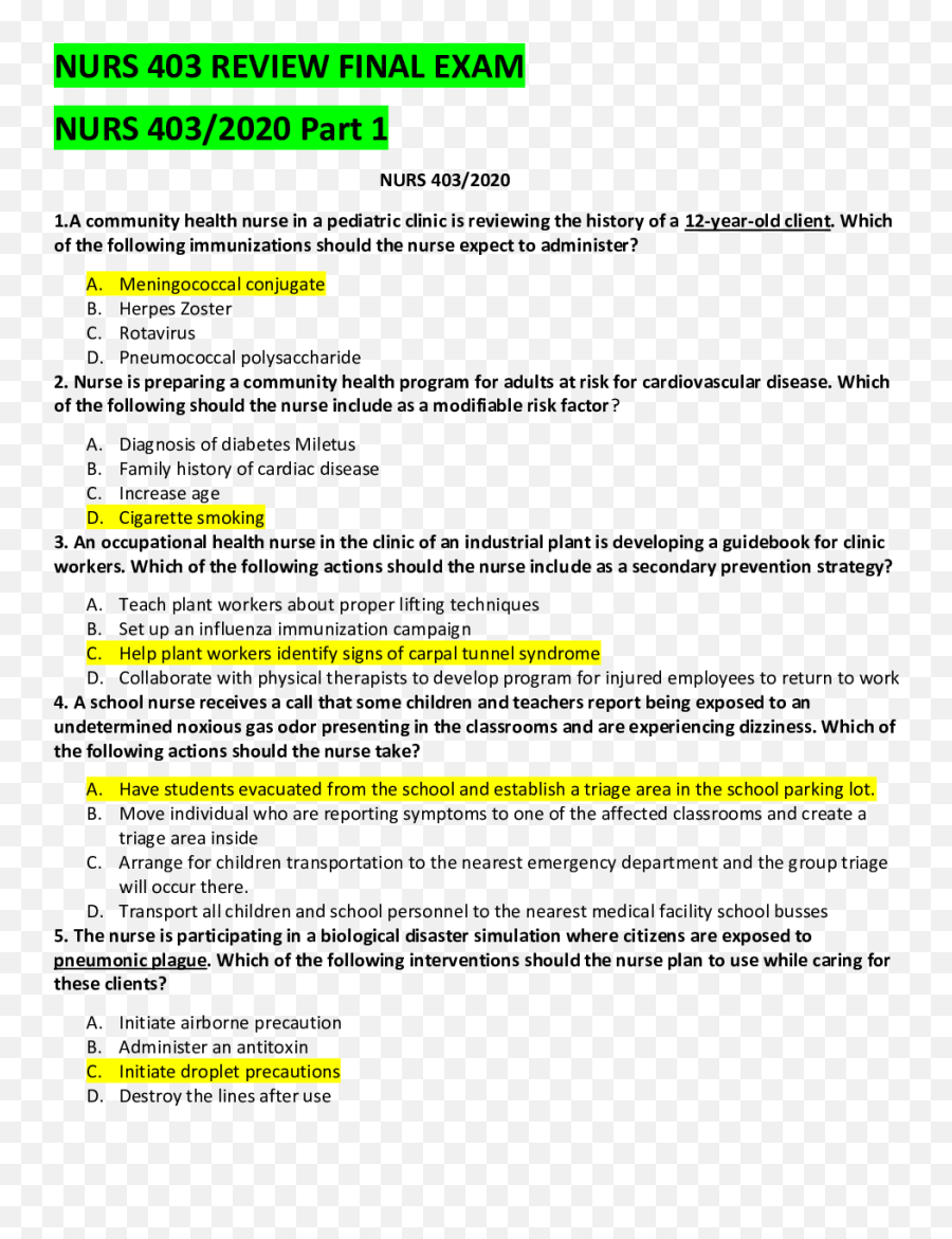 Nurs 403 Review Final Exam Nurs 403 - Testbank 2020 Part Language Emoji,Whole 30 Emotion Timeline