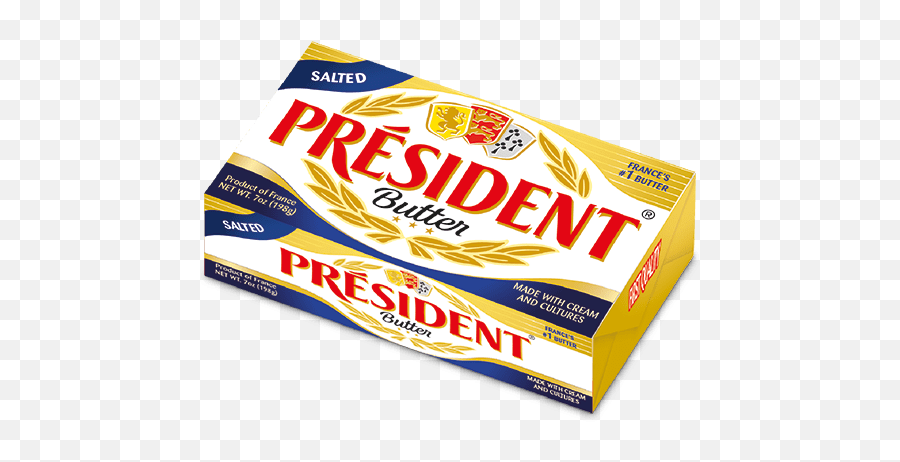Président Salted Butter Bar Président Cheese - Salted Butter President Butter Emoji,President & Ceo Emoticon