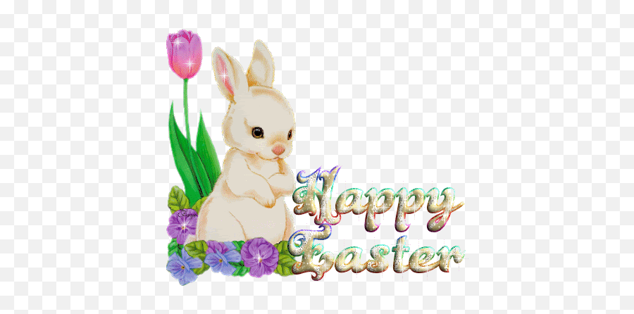 Easter Bunny Gifs - Moving Happy Easter Animated Gif Emoji,Hopping Rabbit Emoticon Gif