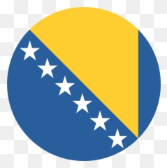 Sunset Over Buildings - Bosnia And Herzegovina Flag Round Emoji,Sunset Emoji