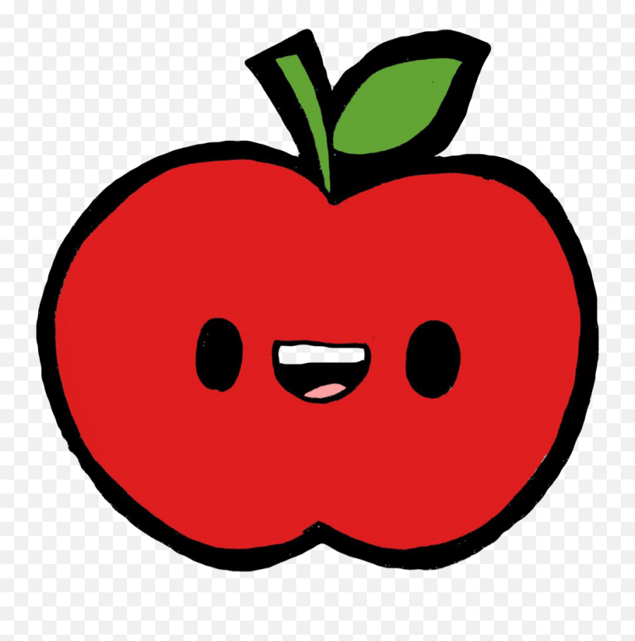 Apple Red Green Fruit Tropical Exotic Kawaii Cute Happy - Bujinkan Budo Taijutsu Emoji,Apple Fruit Emoji