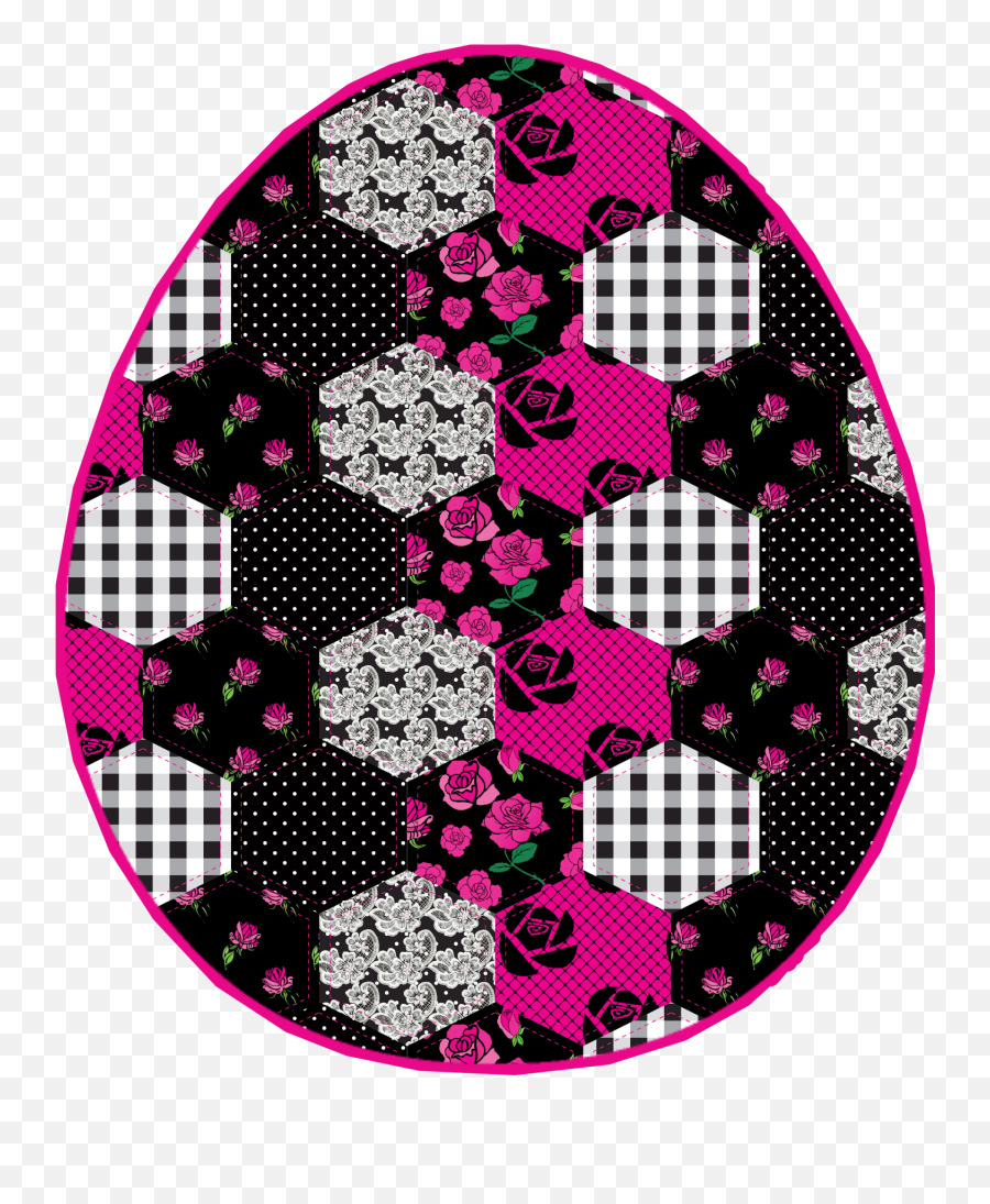 Egg Easter Quilt Patchwork Sticker - Dot Emoji,Emoji Quilt