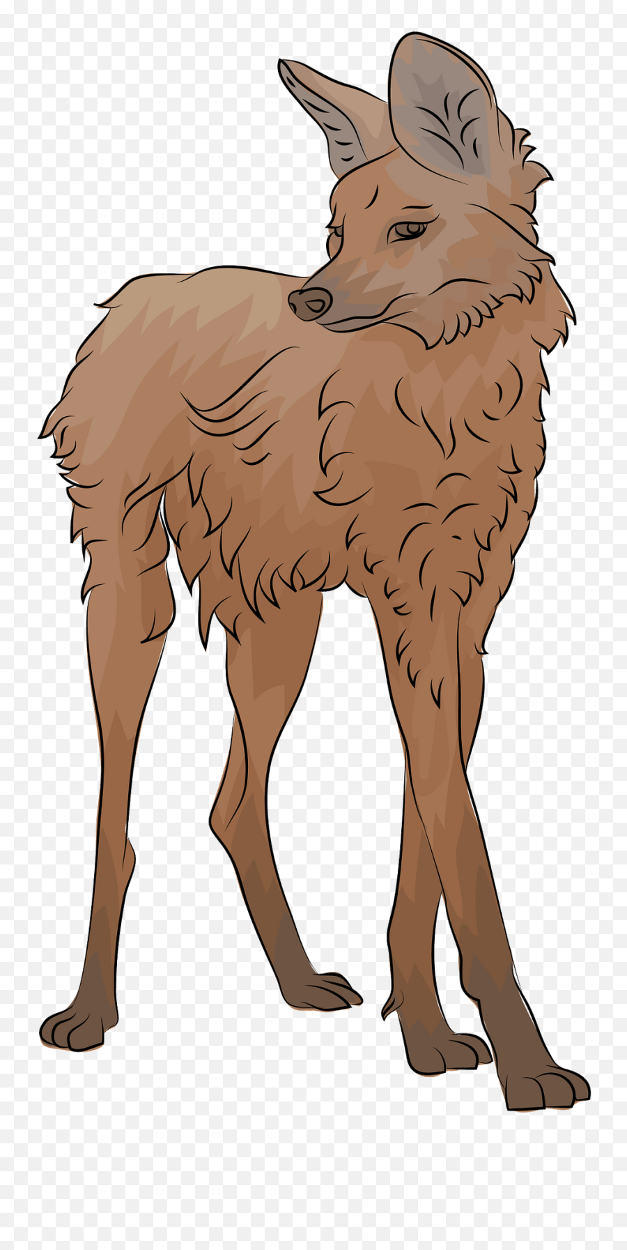 Maned Wolf Clipart - Clip Art Emoji,Howling Wolf Emoji