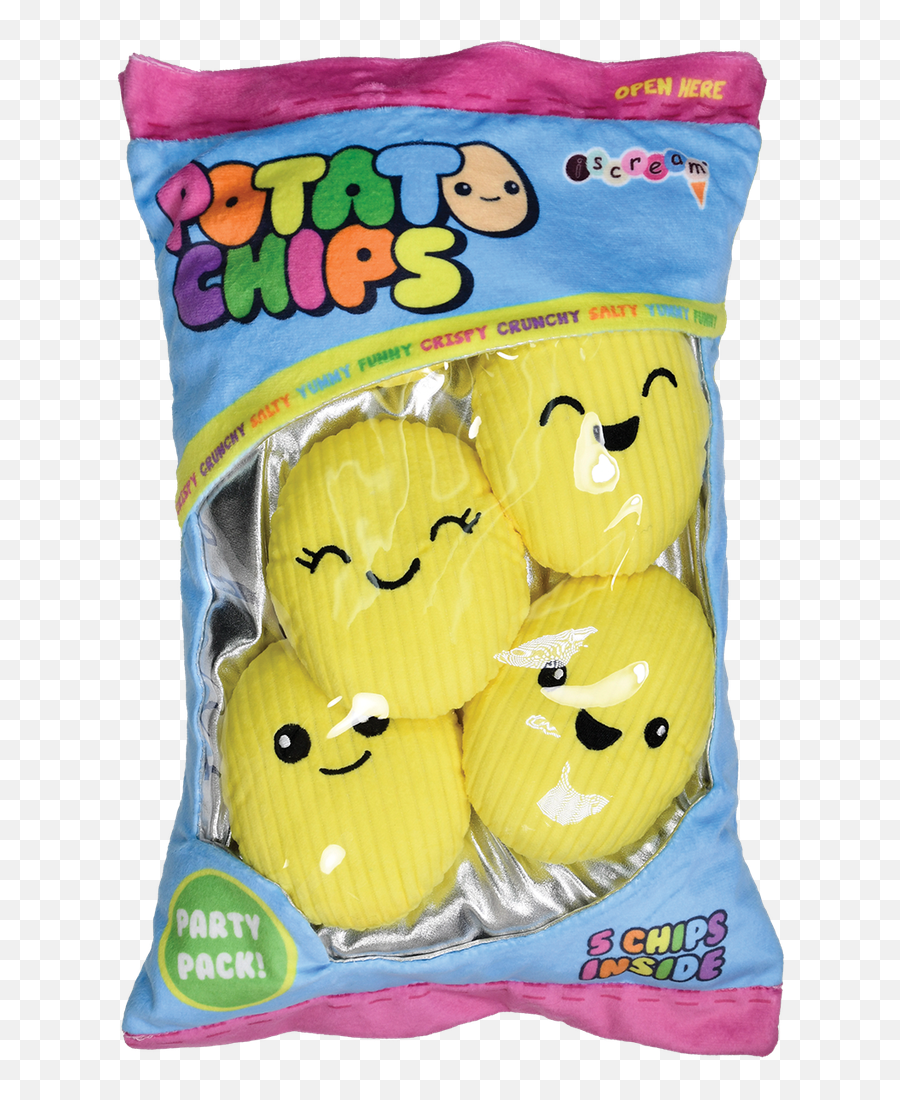 Potato Chips Fleece Pillow - Potato Chips Plush Fleece Emoji,Emoji Chip Bags Png