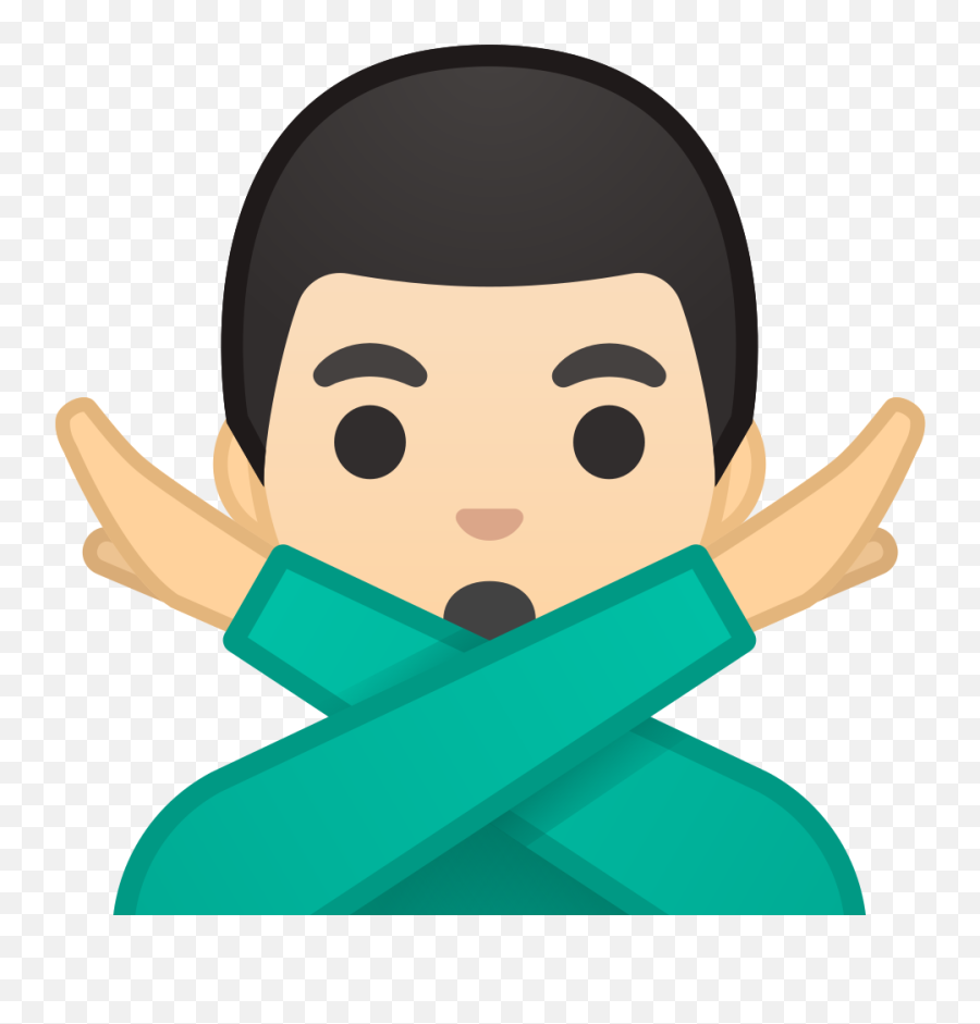 Man Gesturing No Light Skin Tone Icon Noto Emoji People - Man Gesturing No Icon,Animated No Emoji