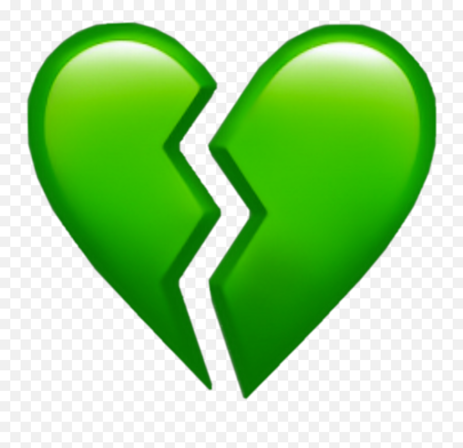 Emoji Green Sticker - Broken Heart Emoji Apple,Briken Heart Emoji