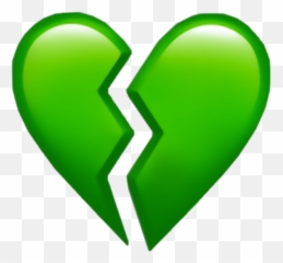 Emoji Green Sticker - Broken Heart Emoji Apple,Briken Heart Emoji