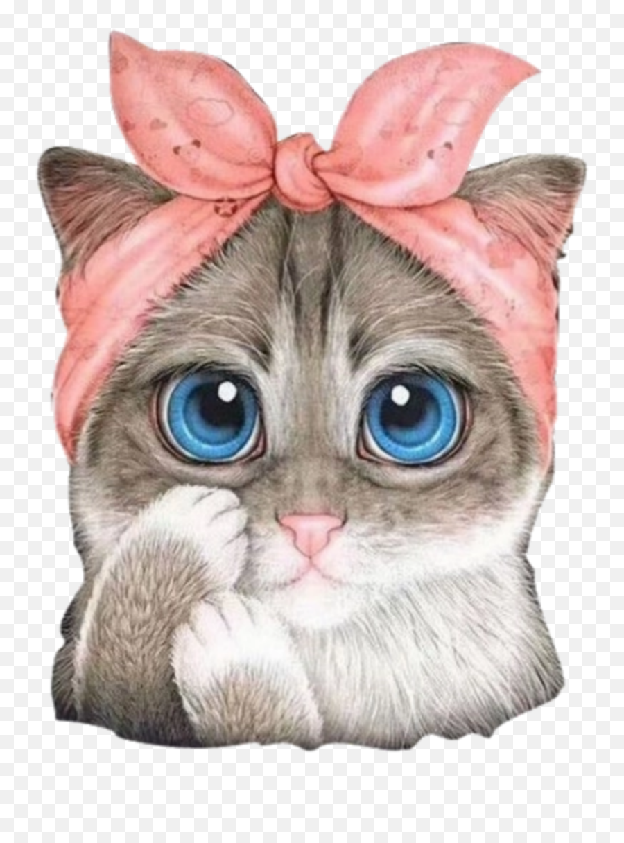 Girly Cute Sticker Pink Sticker - Desenhos De Gatos Emoji,Quotes Of Females Posting Pics Of The Snapchat Emoji Dog