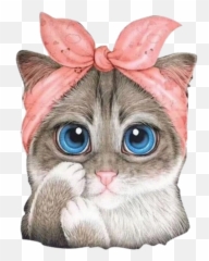 Girly Cute Sticker Pink Sticker - Desenhos De Gatos Emoji,Quotes Of Females Posting Pics Of The Snapchat Emoji Dog