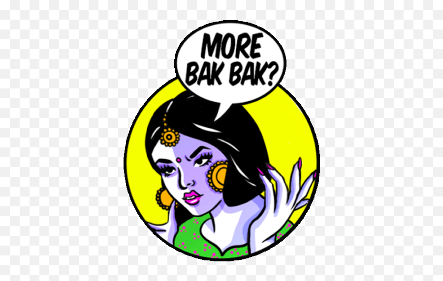Irritated Woman Saying More Random Talks In Hindi Sticker Emoji,Irritated Emotion