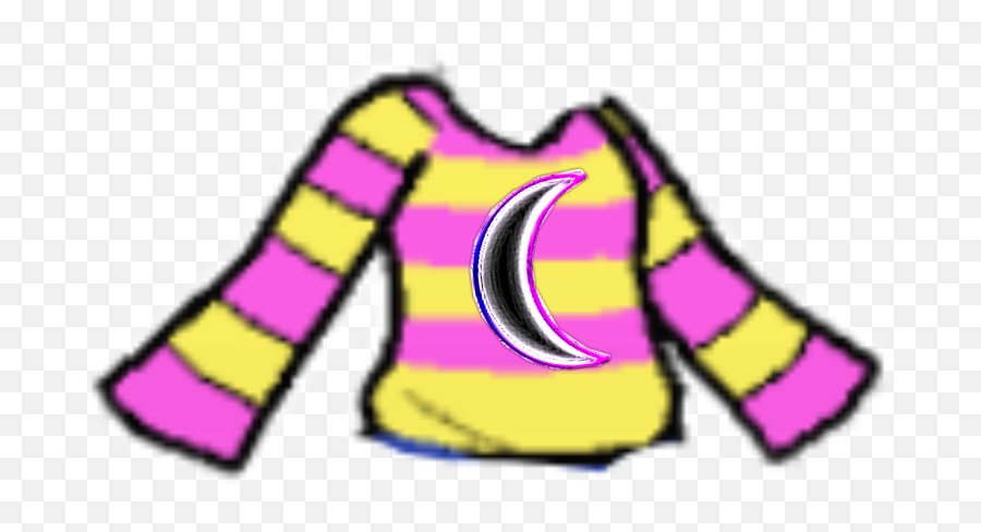 Neon Pink Yellow Moon Sticker - Vertical Emoji,Moon Emoji Sweater