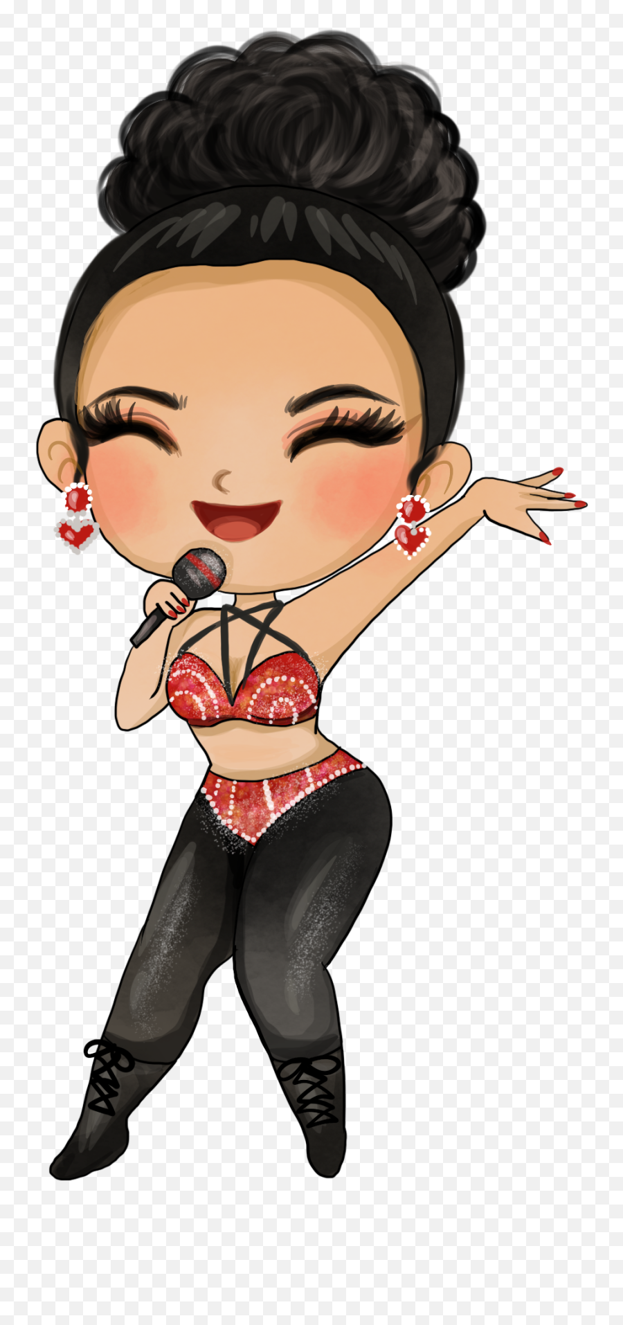 Selena Red Boustier Tumbler Emoji,Selena Emoji