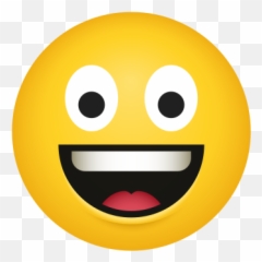 Cara Sonriente Con Ojos Grandes Icono - Happy Emoji,Emoji Riendo Png
