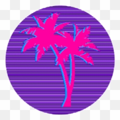 Summer Png - Aesthetic Transparent Palm Tree Transparent Neon Palm Tree Png Emoji,Palm Tree Emoji