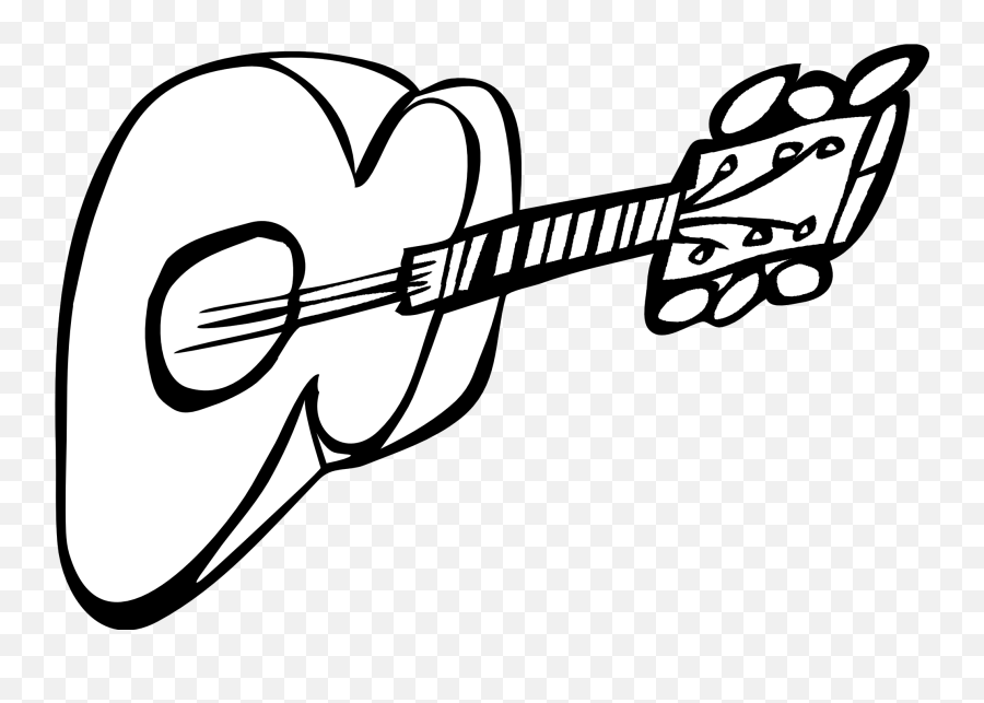 Guitar Clipart Black And White - Clip Art Solid Black And White Emoji,Guitar Superman Emoji