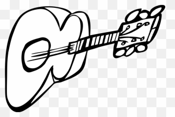 Guitar Clipart Black And White - Clip Art Solid Black And White Emoji,Guitar Superman Emoji