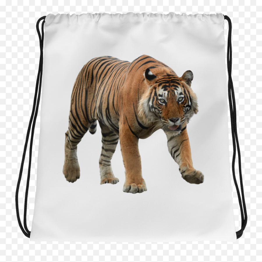 Bengal - Tiger Print Drawstring Bag Printed Drawstring Bags Its Not Hoarding If Its Yarn Emoji,Emoji Backpack With Lunchbox