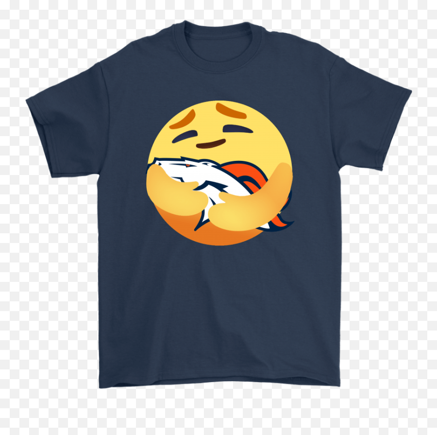 Love The Denver Broncos Love Hug Facebook Care Emoji Nfl - Funny Pittsburgh Steelers T Shirts,Snoopy Emoji