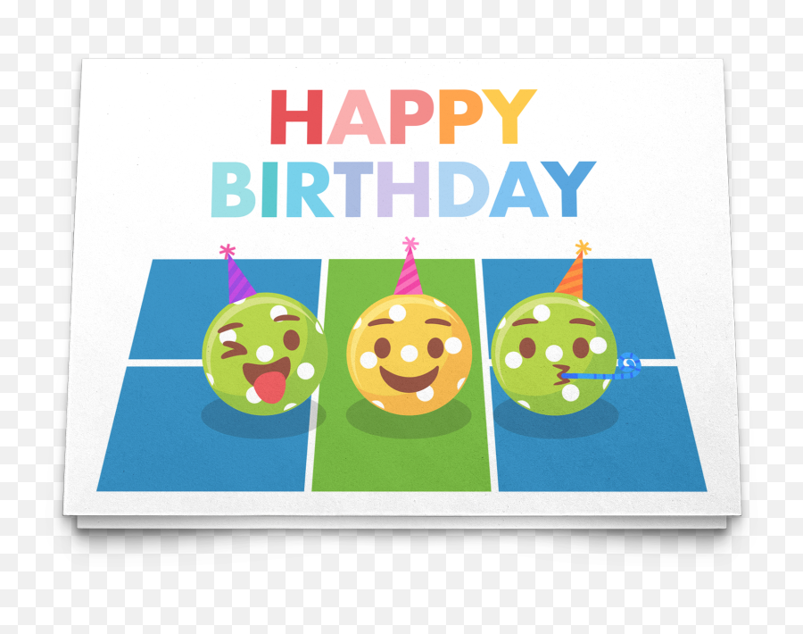 Pickleball Greeting Cards - Happy Hollow Park And Zoo Emoji,Happy Easter Emoji