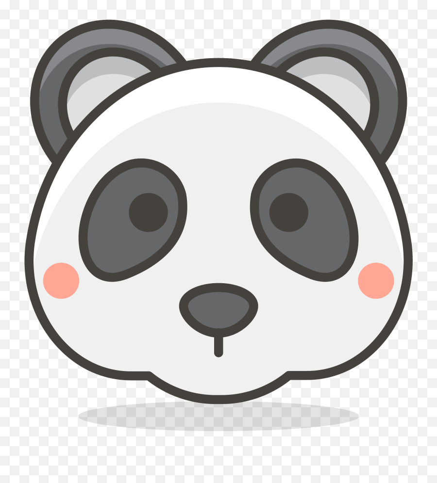Panda Emoji Icon Of Colored Outline - Cartoon Symmetrical Animals,Sad Panda Emoji