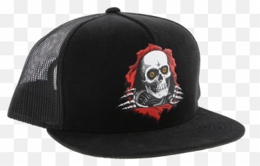 Pwlp Ripper Trucker Mesh Hat Adj - Blkblk Bones Brigade Emoji,Pizza Emoji Cap