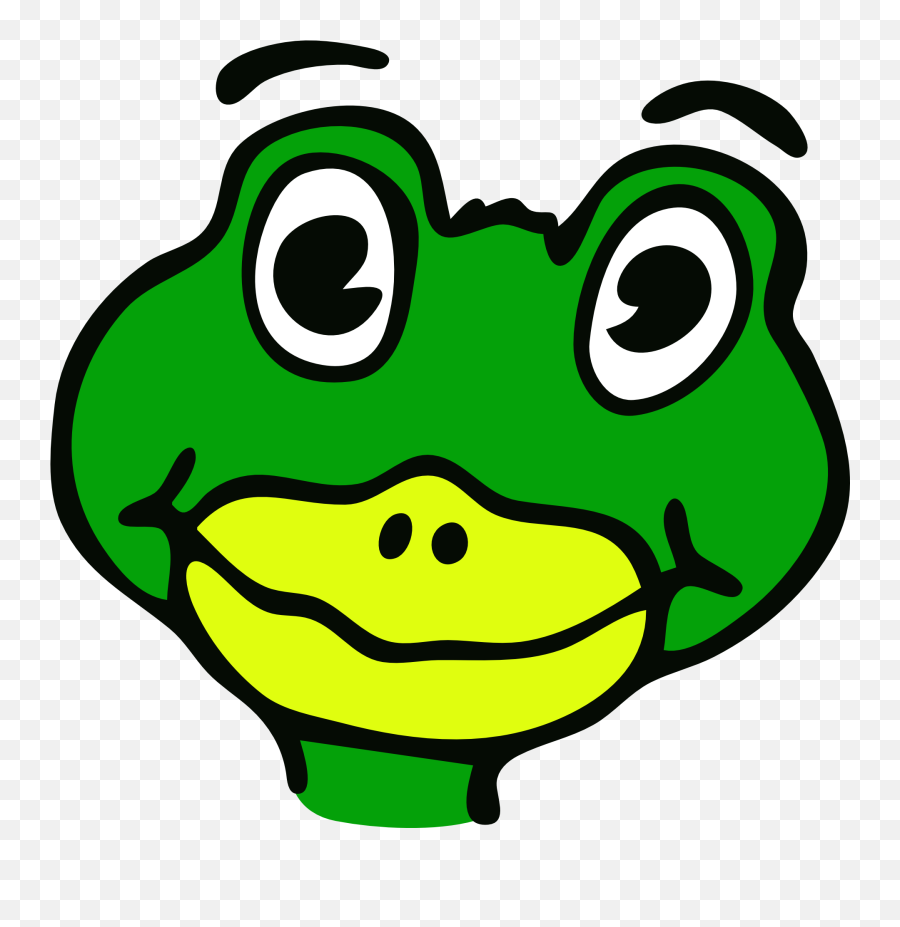 Frog Funny Amphibian Drawing - Cartoon Lizard Head Transperant Emoji,Funny Animals Emotions