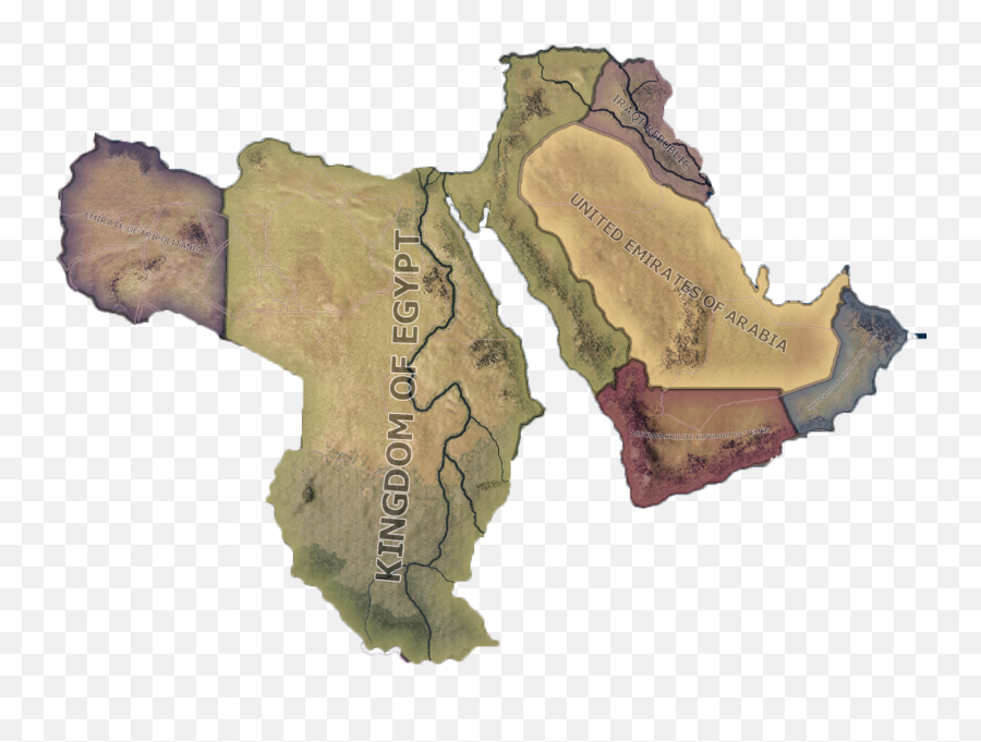 Krasnacht In - Game Map Of The Cairo Pact Kaiserreich Kaiserreich Egypt Libya Unification Emoji,Egupt Emoji Meme