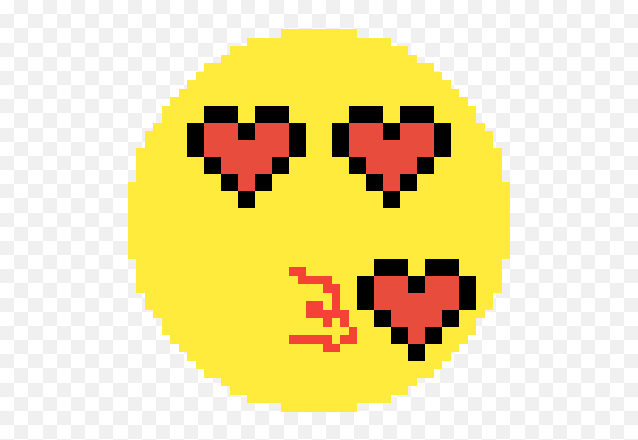 Download Hd Pixilart Kissy Emoji By - Popular Old Video Game Characters,Kissy Emoji