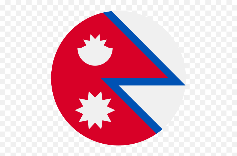 Nepal Flag Icon - Nepal Round Flag Png Emoji,Emojis Holland Flag Png