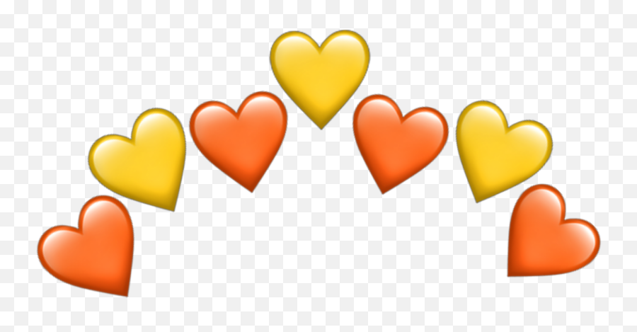 Yellow Orange Yellowheart Sticker By Snmyart - Yellow Heart And Orange Heart Emoji,Yellow Heart Emoji Tumblr
