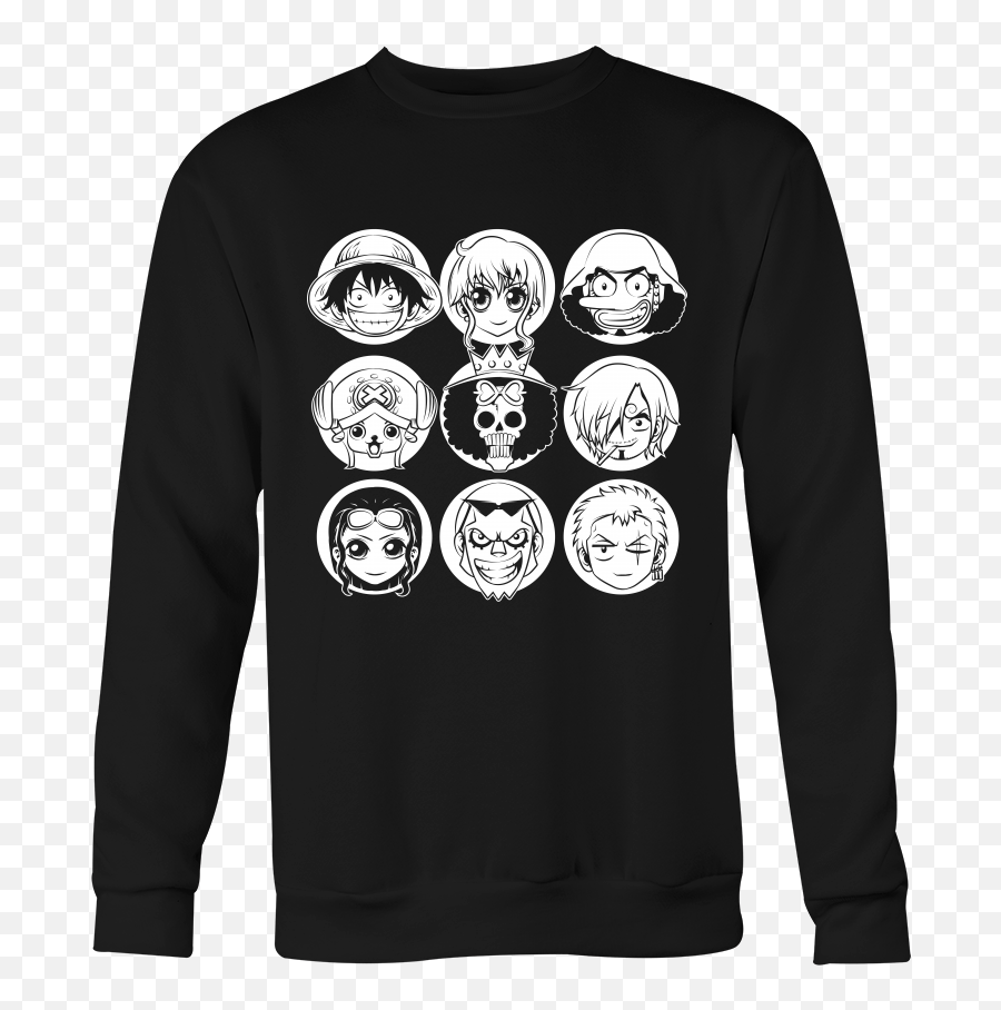 One Piece - Luffy And Friends Holiday Special Sweatshirt T Long Sleeve Emoji,One Piece Emoticon