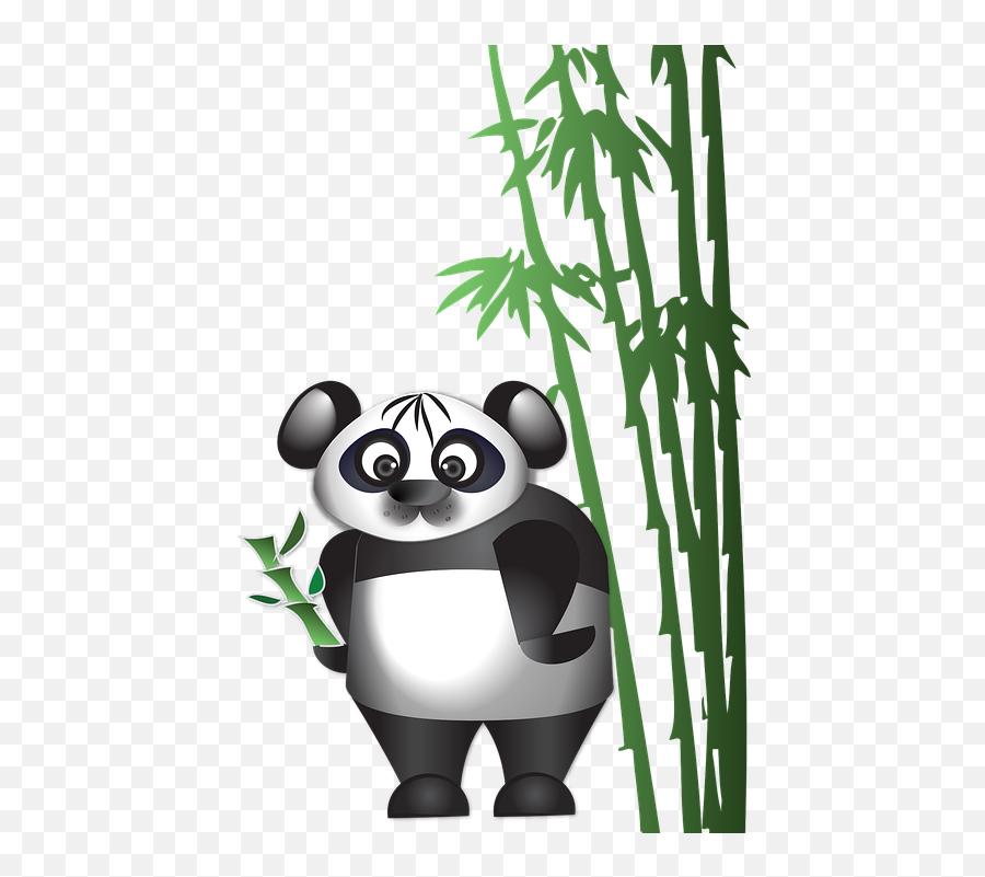 Free Photo Bamboo Panda Cartoon - Max Pixel Gambar Sketsa Panda Dan Bambu Emoji,Panda Emotion Clipart