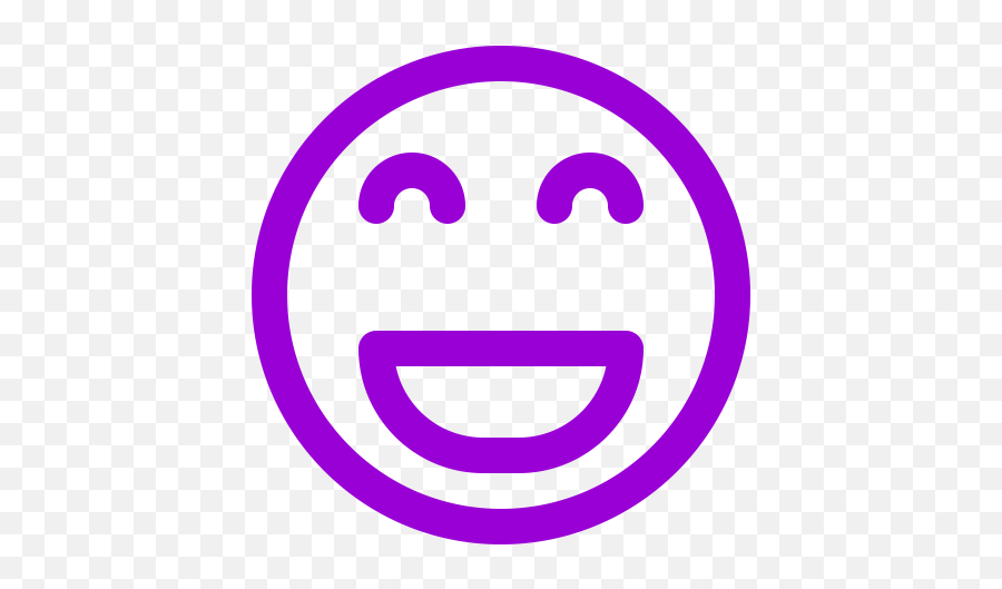 Purple Smiley Face Symbol - Purple Smile Icon Png Emoji,Purple 'cool' Face Emoticon