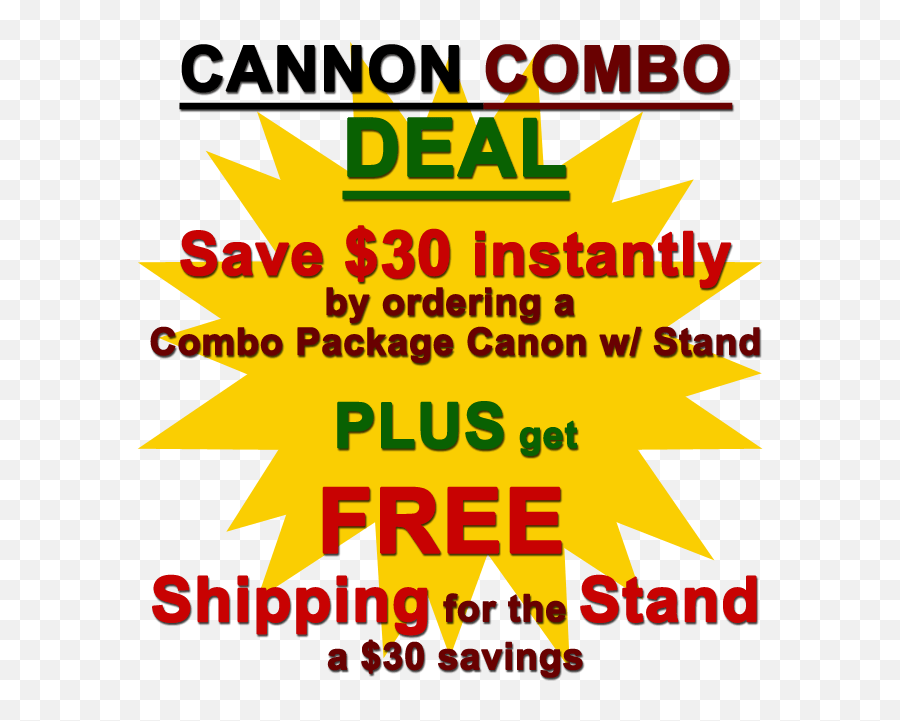 Standard 12 Inch Cannon W Stand Combo - American Cannons Language Emoji,Cannon Firing Emojis