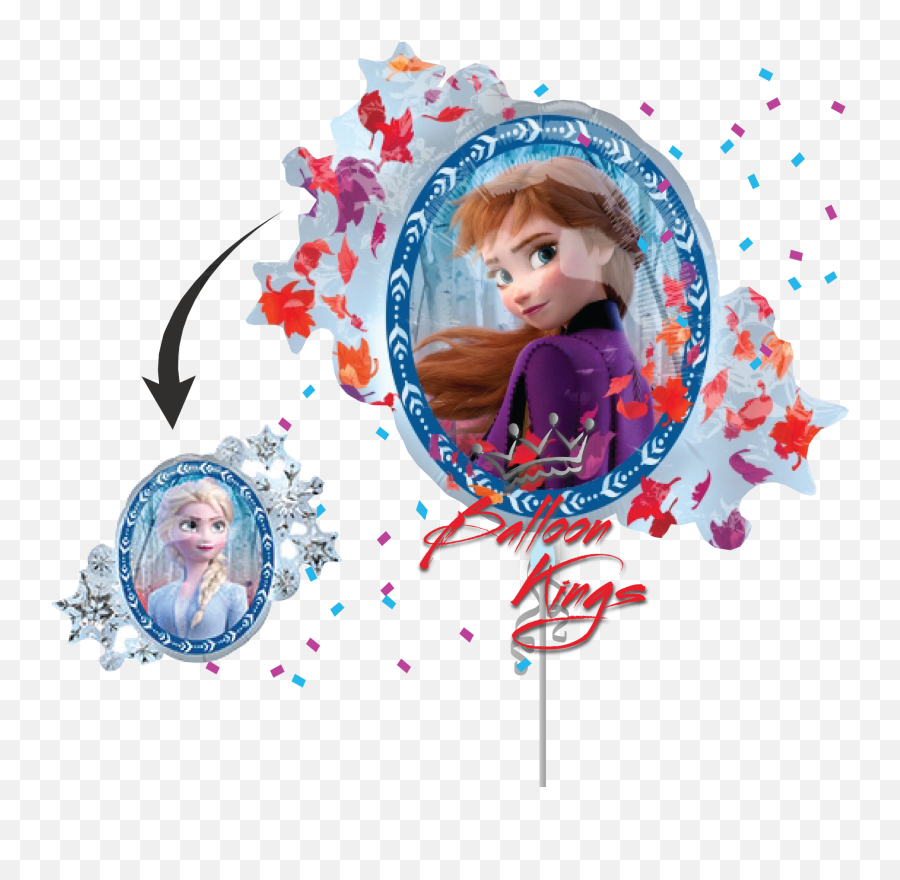 Frozen Ii Frame Anna U0026 Elsa - Anna Frozen Balloon Emoji,Frozen By Emoji