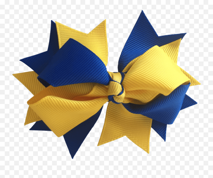 Royal Blue U0026 Yellow Hair Accessories - Gift Wrapping Clipart School Bows Blue Yellow Emoji,Baby Boy Bowtie Emoji