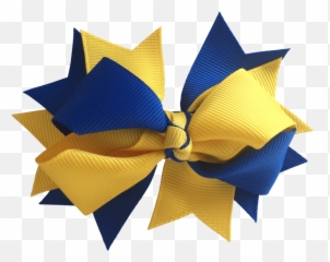 Royal Blue U0026 Yellow Hair Accessories - Gift Wrapping Clipart School Bows Blue Yellow Emoji,Baby Boy Bowtie Emoji