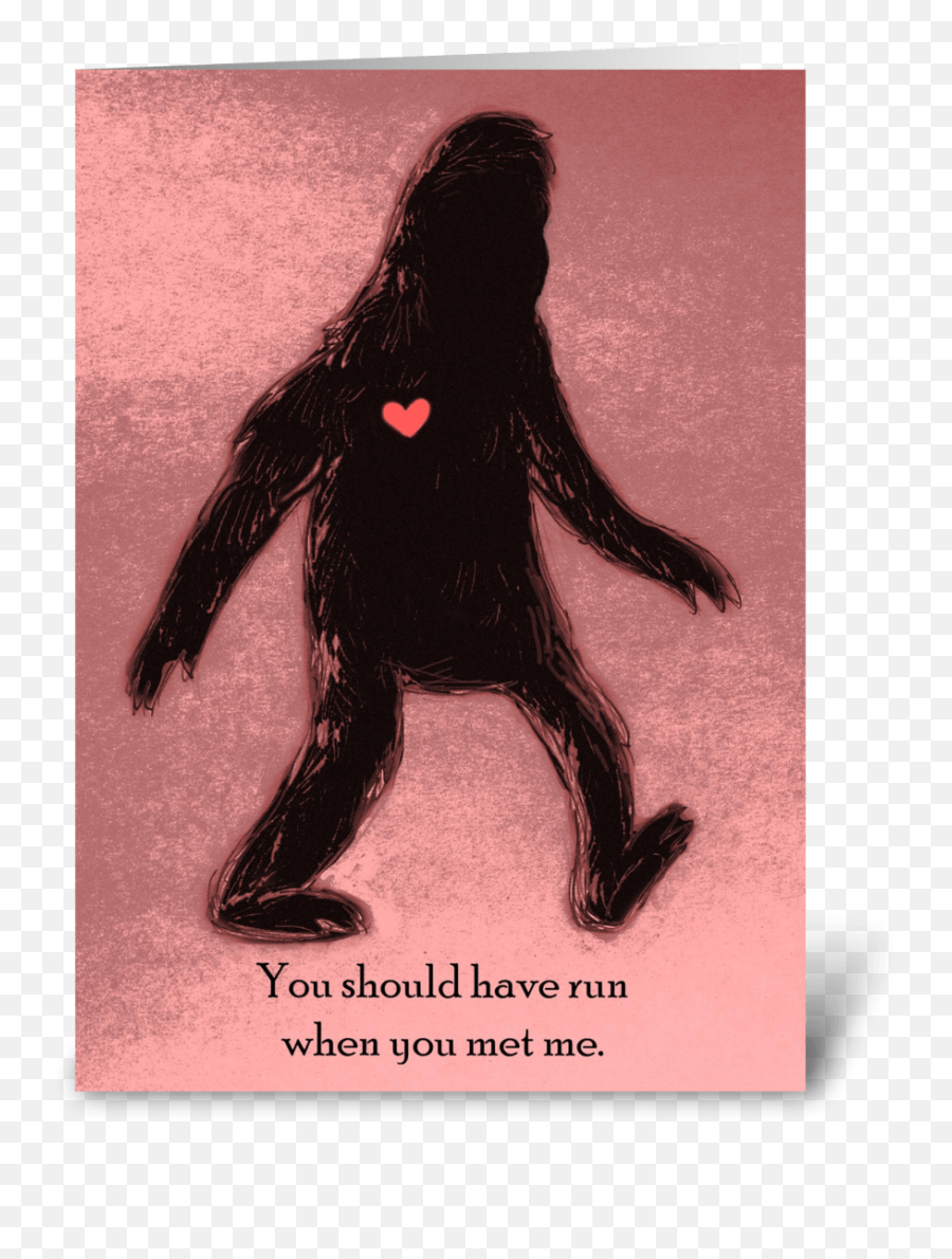 You Should Have Run Bigfoot Valentine Emoji,Bigfoot Emoticon Facebook