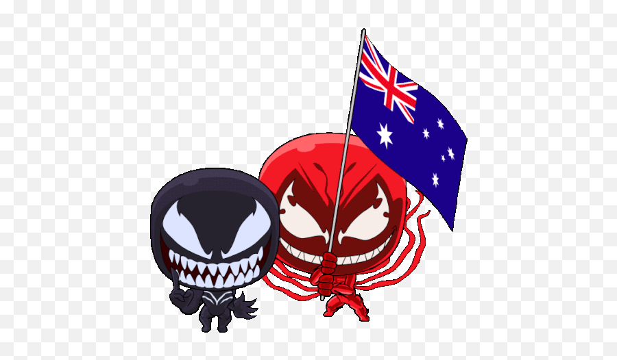 Venom Australia Sticker - Venom Australia Australian Flag Emoji,Emoji De Hueso