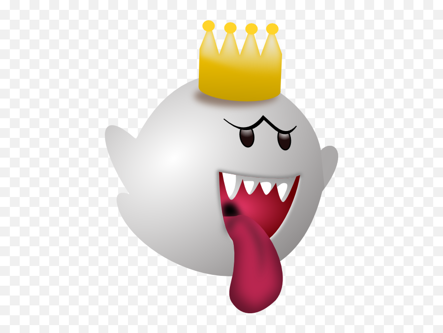 King Boo Clip Art At Clkercom - Vector Clip Art Online King Boo Coloring Pages Emoji,Mario Emoticons