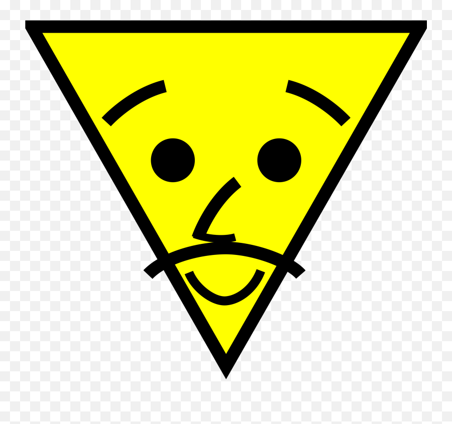 Smiley Clipart Triangle Smiley - Triangle With A Face Emoji,Triangle Mouth Emoji