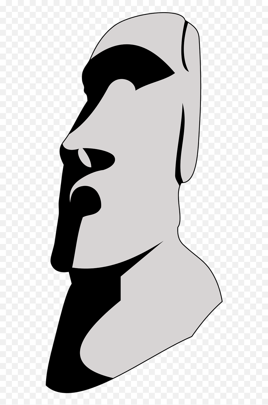 Statue - Drawing Easter Island Head Cartoon Emoji,Easter Island Emoji