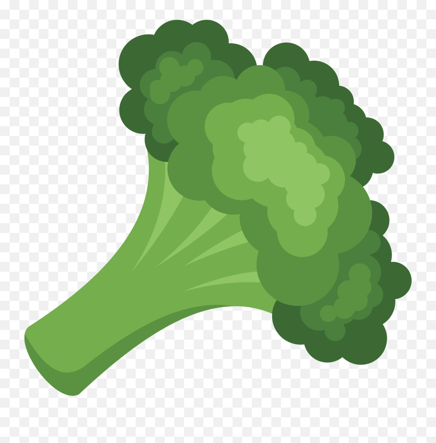 Broccoli Floret Clipart - Cartoon Broccoli Png Emoji,Broccoli Emoji Png