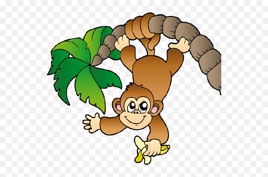 Baby Monkey Face Clip Art Free Clipart - Monkey Hanging From A Tree Emoji,Monkey Face Emoji