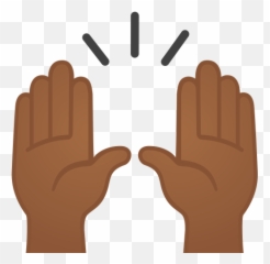 Medium - Black Praise Hands Emoji,Hand Emoji